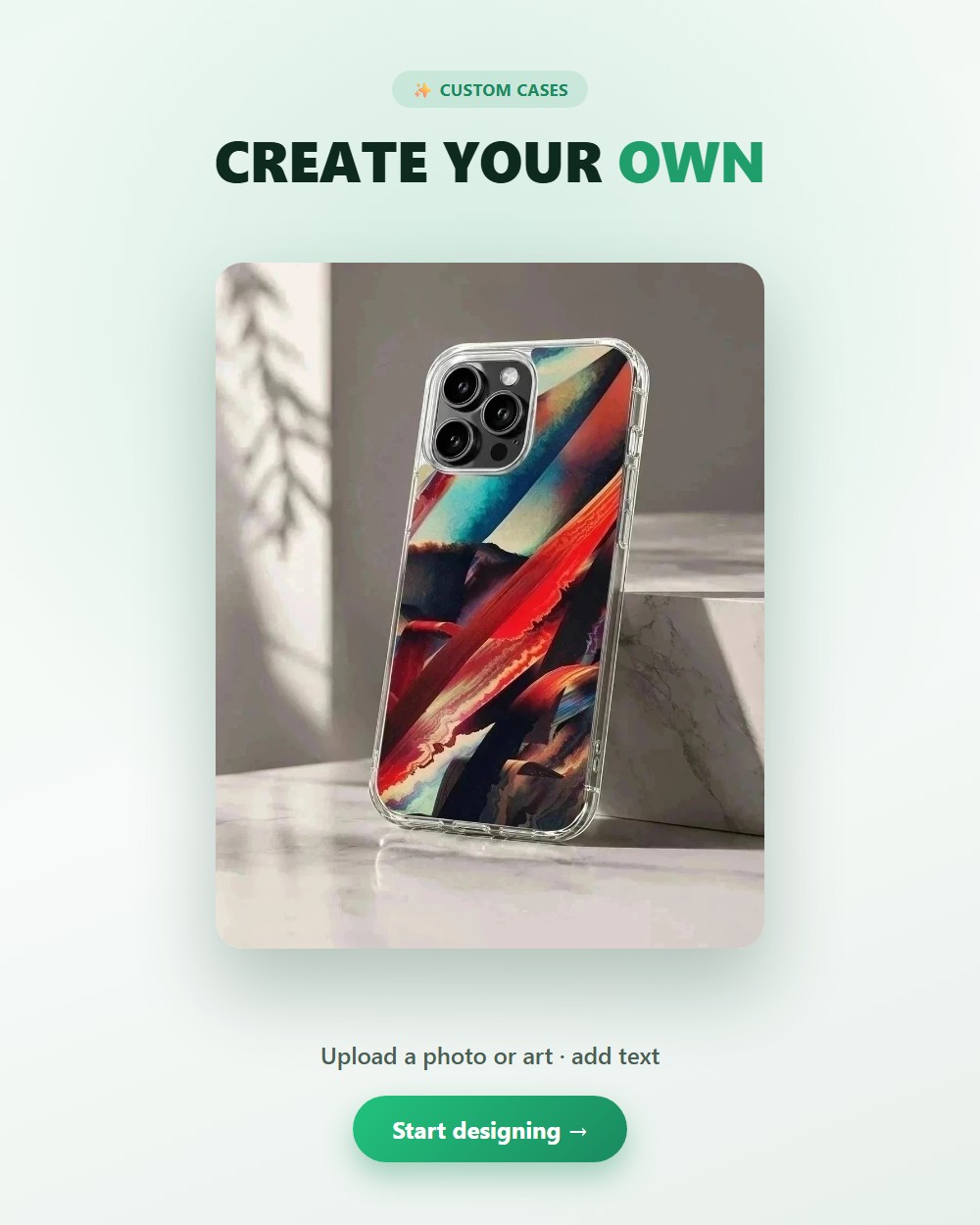 Custom phone case designer preview