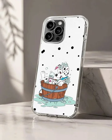 101 Dalmatians puppy in bath with bubbles phone case
