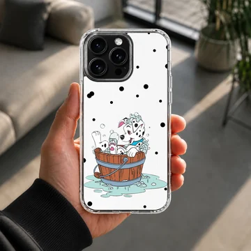 101 Dalmatians puppy in bath with bubbles phone case — Lifestyle