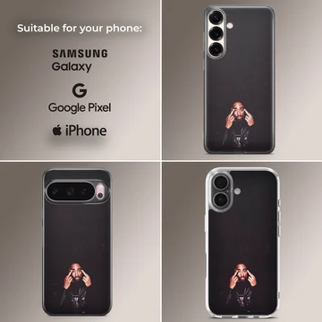 2Pac tribute phone case featuring iconic music legend — Collage