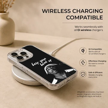 2Pac 'Keep Your Head Up' design on phone case — Charging