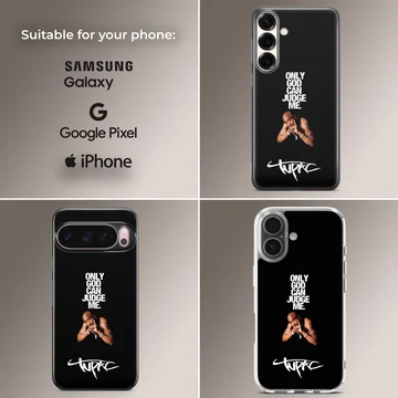 2pac iconic quote and photograph on a phone case — Collage