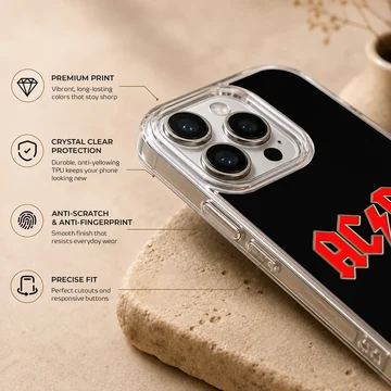 AC/DC band logo phone case with bold typography — Info