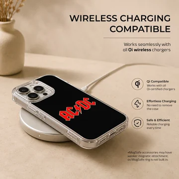 AC/DC band logo phone case with bold typography — Charging