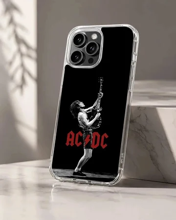 AC DC guitarist design on a phone case