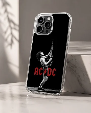 AC DC guitarist design on a phone case — Hero