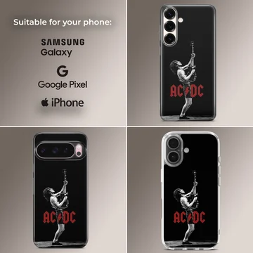 AC DC guitarist design on a phone case — Collage