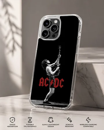 AC DC guitarist design on a phone case — Specs