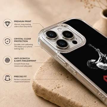 AC DC guitarist design on a phone case — Info