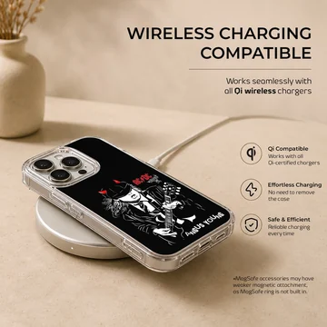 Phone case featuring AC DC and Angus Young illustration with guitar — Charging