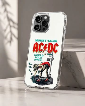 AC DC Money Talks vintage tour design phone case — Hero