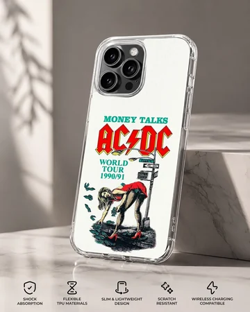 AC DC Money Talks vintage tour design phone case — Specs