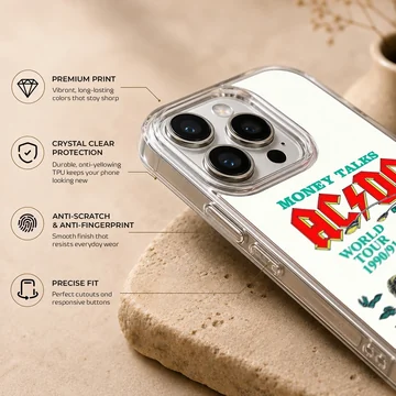 AC DC Money Talks vintage tour design phone case — Info