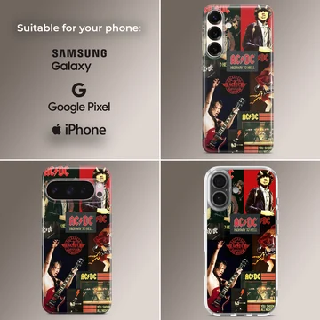 AC DC collage design on phone case — Collage