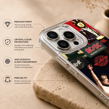 AC DC collage design on phone case — Info