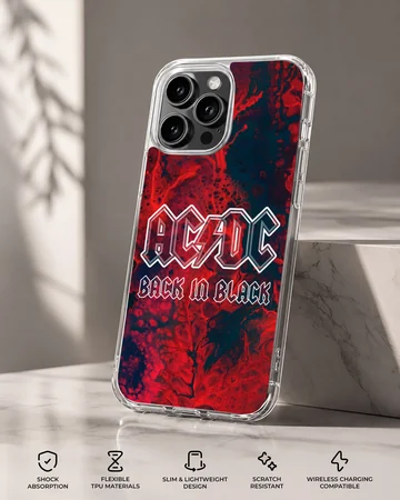AC DC Back in Black design phone case — Specs