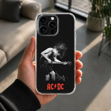 AC DC phone case with bold rock legend design — Lifestyle