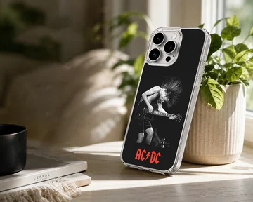 AC DC phone case with bold rock legend design — Lifestyle