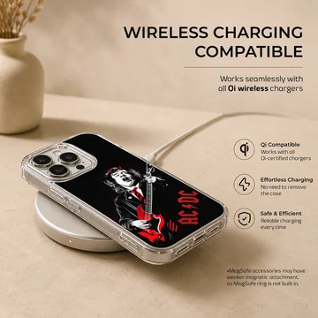 Dynamic AC DC digital illustration artwork on a phone case — Charging