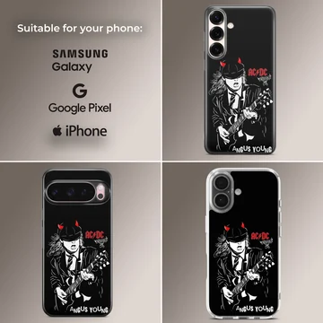 AC DC rock legend illustration phone case — Collage