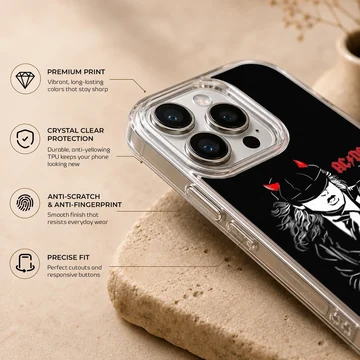 AC DC rock legend illustration phone case — Info