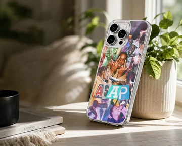 ASAP Rocky collage artwork on a phone case — Lifestyle