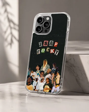 ASAP Rocky collage artwork on phone case — Hero