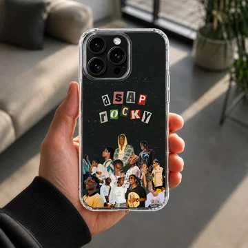 ASAP Rocky collage artwork on phone case — Lifestyle