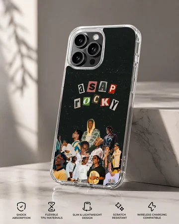 ASAP Rocky collage artwork on phone case — Specs