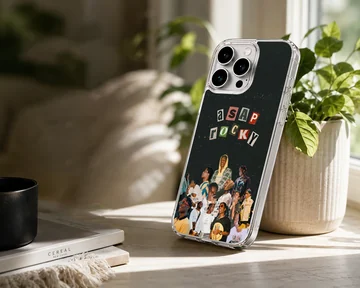 ASAP Rocky collage artwork on phone case — Lifestyle