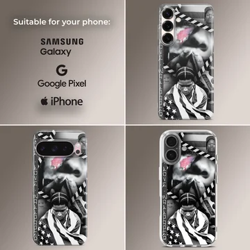 ASAP Rocky black and white art phone case with dynamic design — Collage