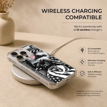 ASAP Rocky black and white art phone case with dynamic design — Charging