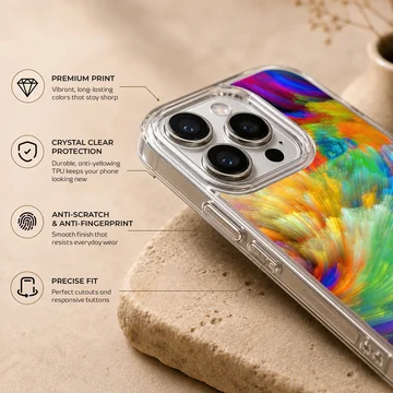 Vibrant abstract brushstroke phone case — Info