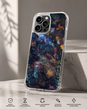 Vibrant abstract art brushstrokes phone case — Specs