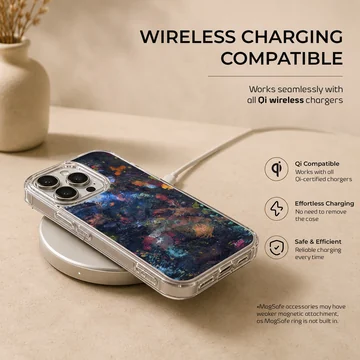 Vibrant abstract art brushstrokes phone case — Charging
