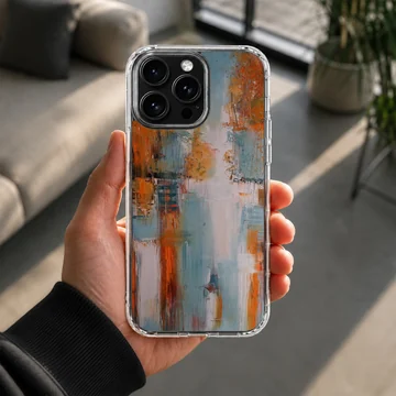Colorful abstract painting on phone case — Lifestyle