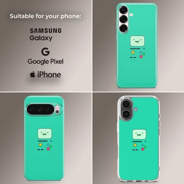 Adventure Time phone case featuring BMO in green design — Collage