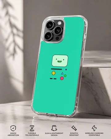 Adventure Time phone case featuring BMO in green design — Specs
