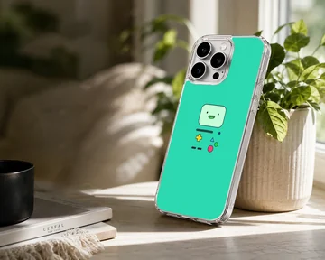 Adventure Time phone case featuring BMO in green design — Lifestyle