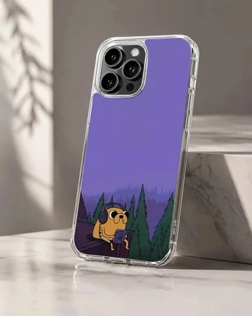 Adventure Time phone case featuring a nostalgic cartoon character design