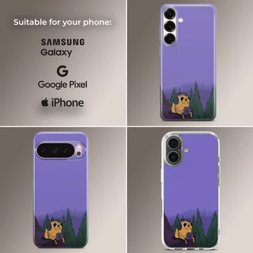 Adventure Time phone case featuring a nostalgic cartoon character design — Collage