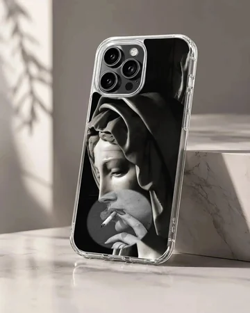 Edgy aesthetic abstract art on a phone case