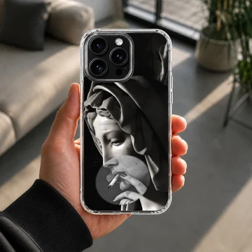 Edgy aesthetic abstract art on a phone case — Lifestyle