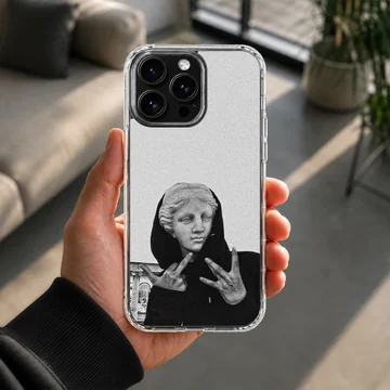 Aesthetic abstract art phone case featuring an edgy black and white design. — Lifestyle
