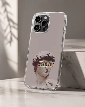Aesthetic abstract art with a statue design on phone case — Hero