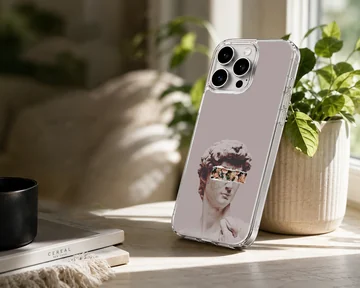 Aesthetic abstract art with a statue design on phone case — Lifestyle