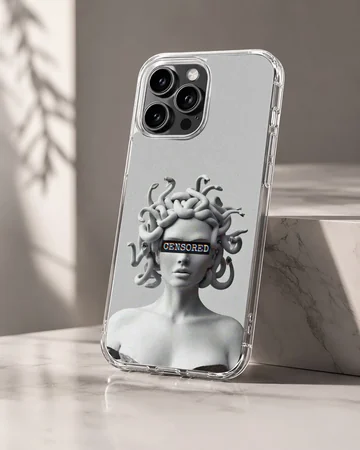 Medusa-inspired aesthetic art design on phone case — Hero