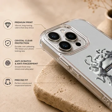 Medusa-inspired aesthetic art design on phone case — Info