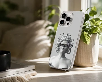 Medusa-inspired aesthetic art design on phone case — Lifestyle