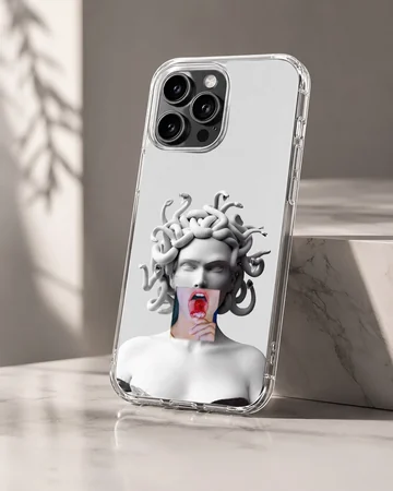 Edgy minimal design on aesthetic abstract art phone case — Hero